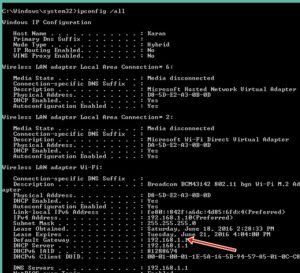 command prompt internet speed test